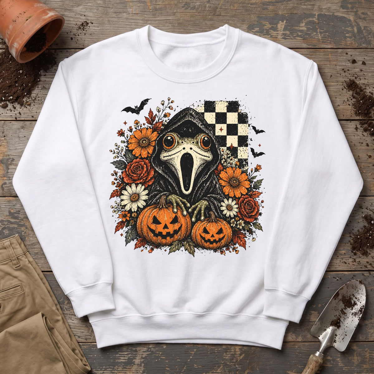 Spooky Frog Patch Sweatshirt