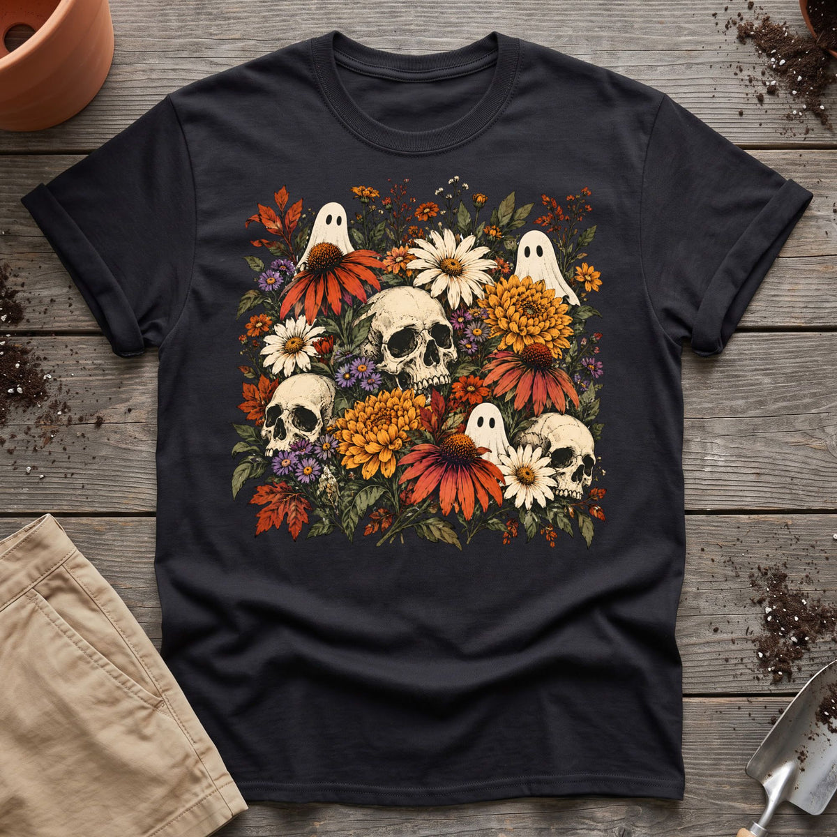 Ghostly Garden Blooms T-Shirt