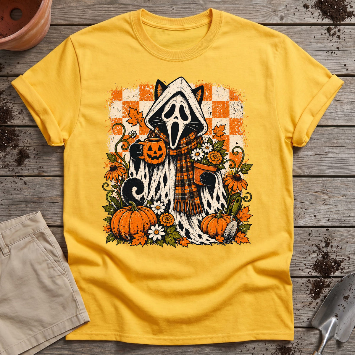 Spooky Garden Cat T-Shirt