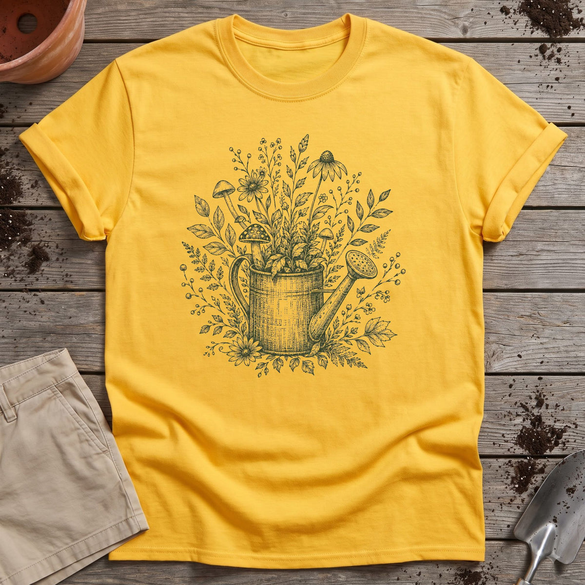 Botanical Watering Can T-Shirt