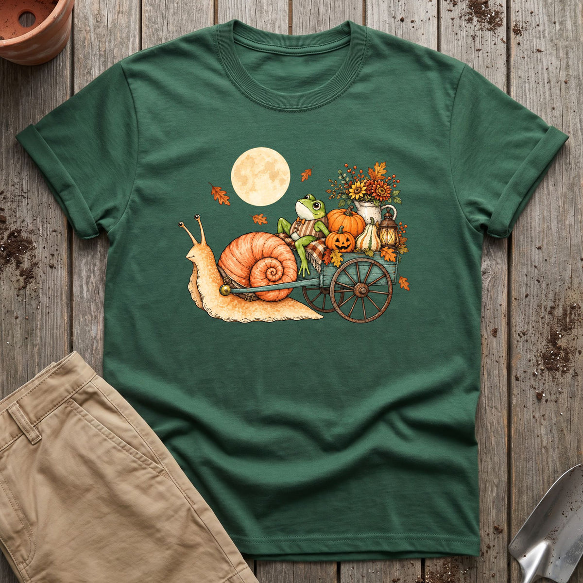 Moonlit Pumpkin Wagon T-Shirt