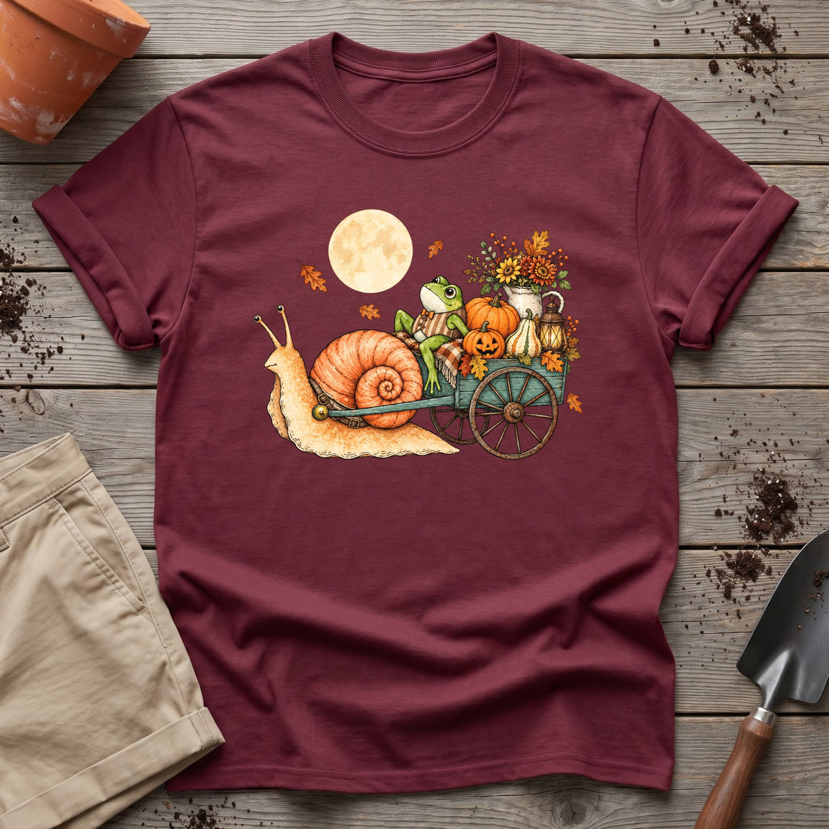 Moonlit Pumpkin Wagon T-Shirt