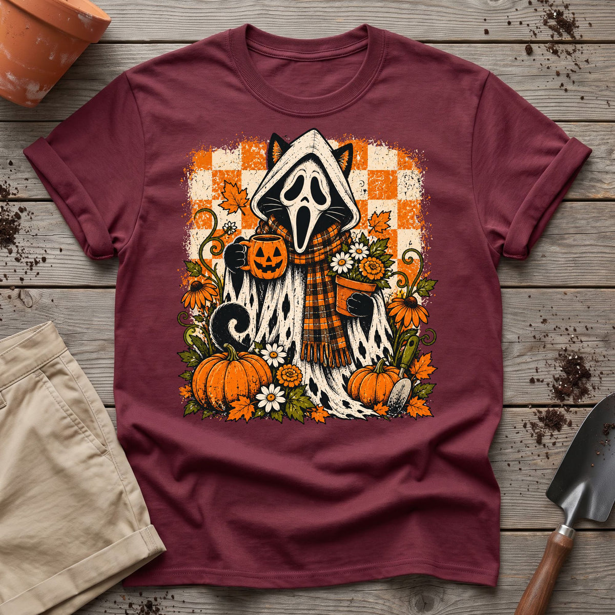 Spooky Garden Cat T-Shirt