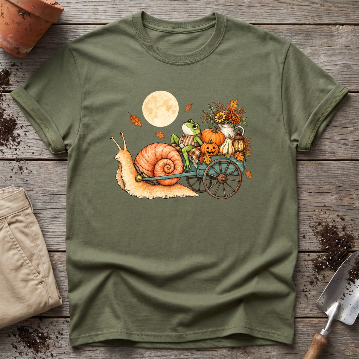 Moonlit Pumpkin Wagon T-Shirt