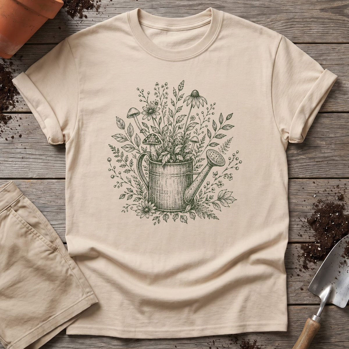 Botanical Watering Can T-Shirt