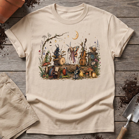 Moonlit Garden Insect Orchestra T-Shirt