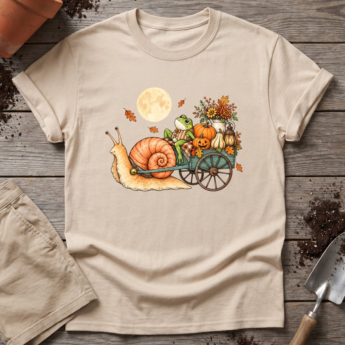 Moonlit Pumpkin Wagon T-Shirt
