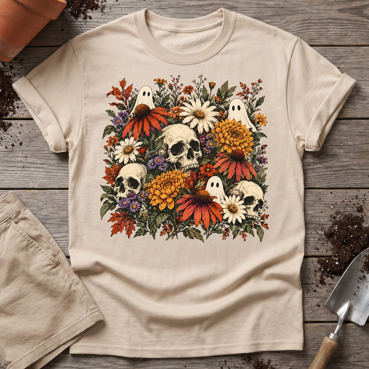 Ghostly Garden Blooms T-Shirt
