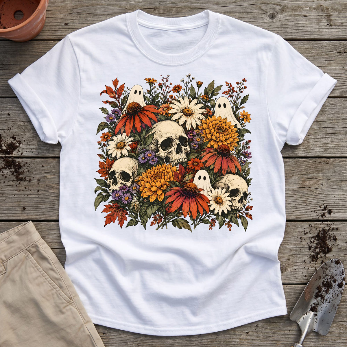 Ghostly Garden Blooms T-Shirt
