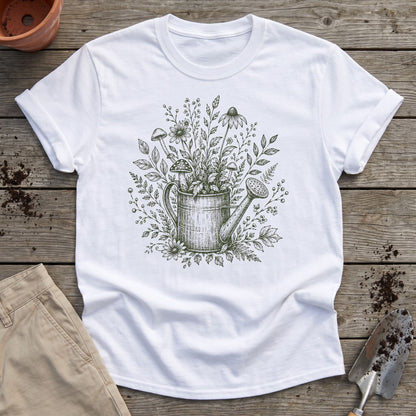 Botanical Watering Can T-Shirt