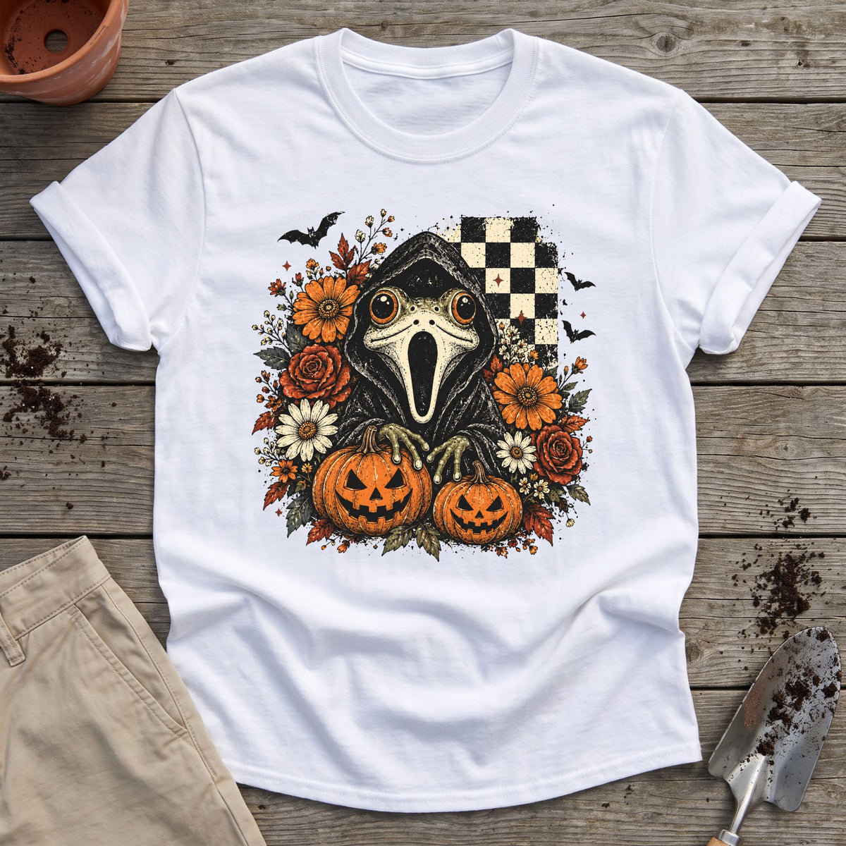 Spooky Frog Patch T-Shirt