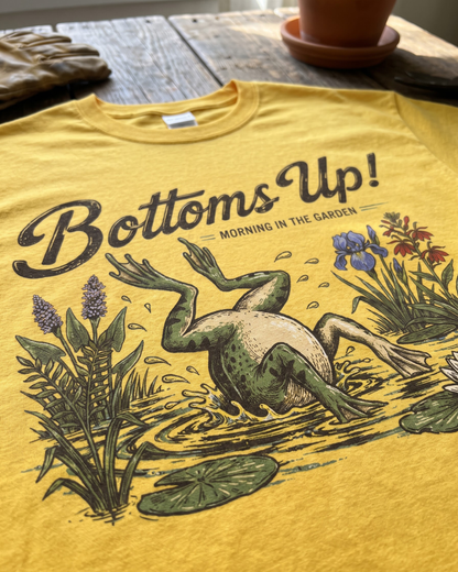 Bottoms Up Morning in the Garden Frog T-Shirt