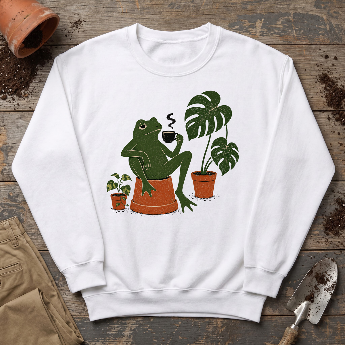 Plant Frog Coffee Sweatshirt