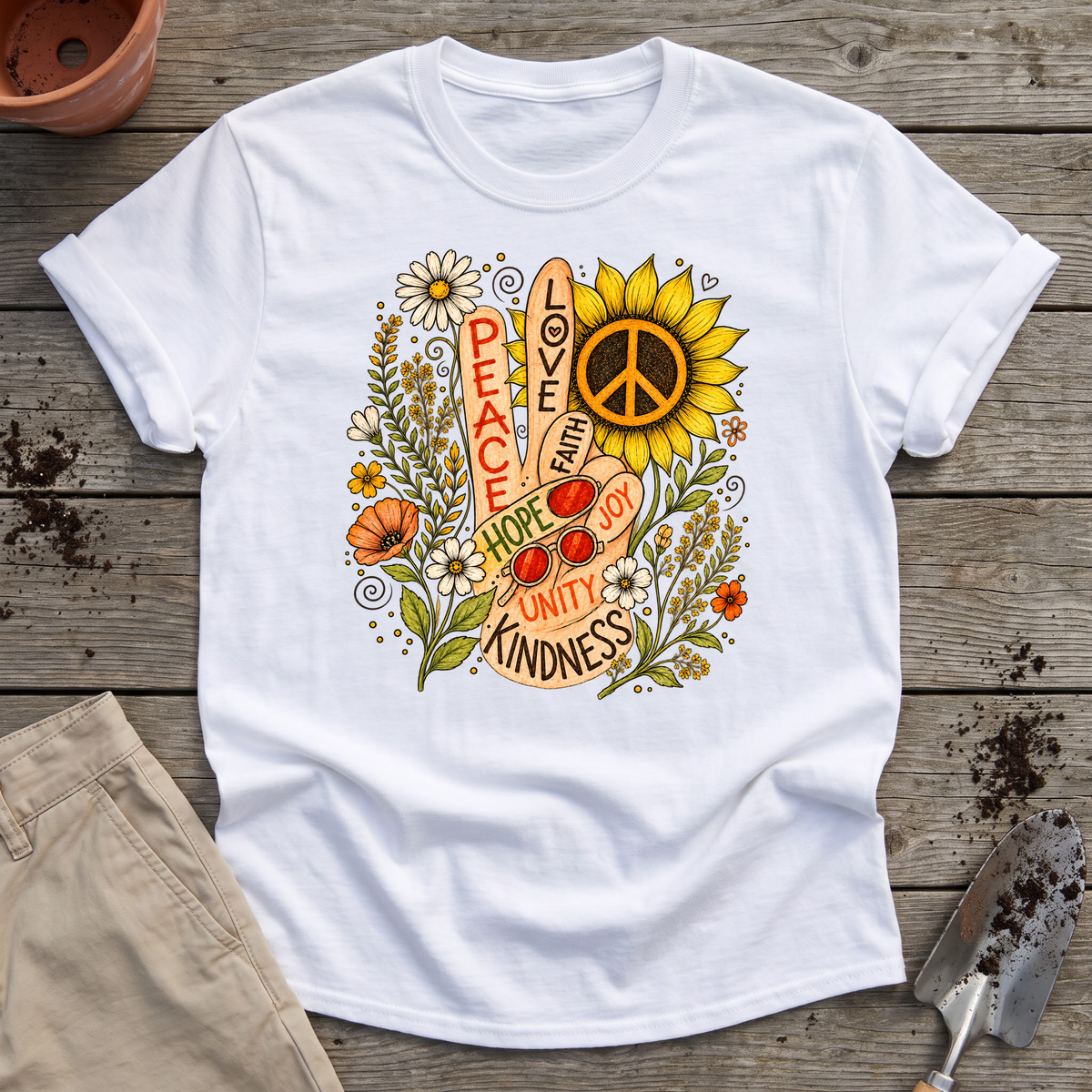 Flower Power Peace T-Shirt