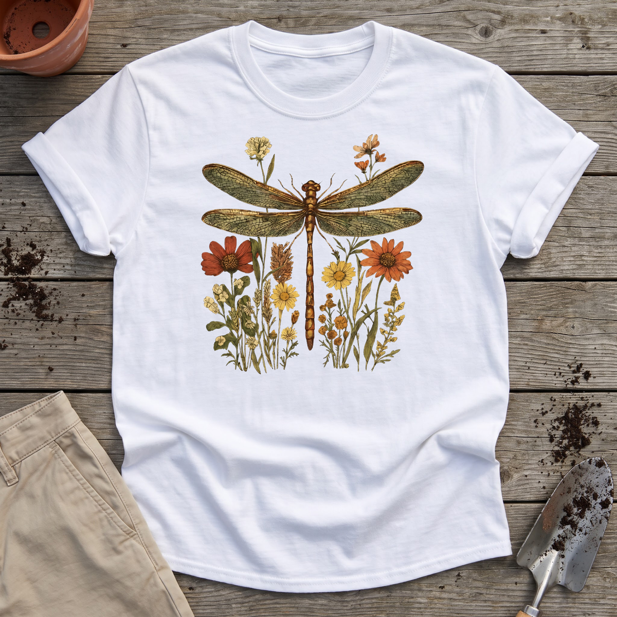 Dragonfly Wildflowers T‑Shirt