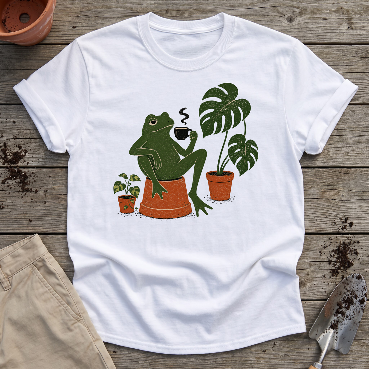 Plant Frog Coffee T-Shirt