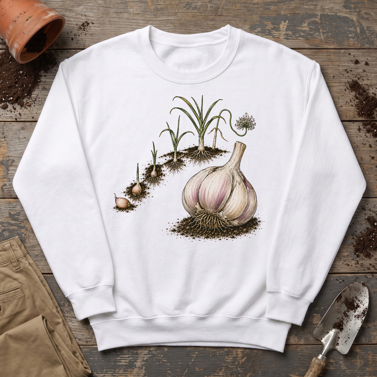 Garlic Growing Cycle Sweatshirt