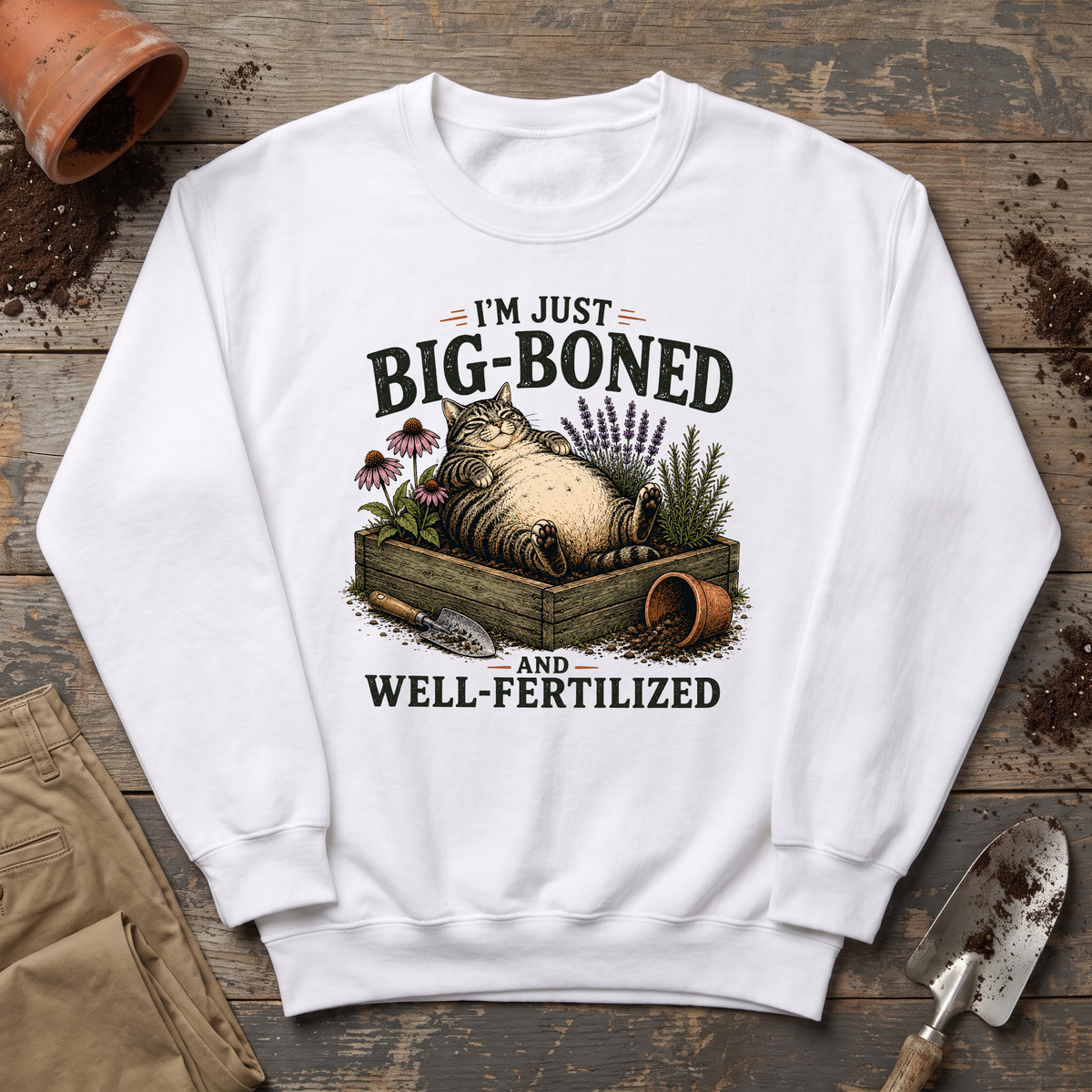 Well-Fertilized Garden Cat Sweatshirt