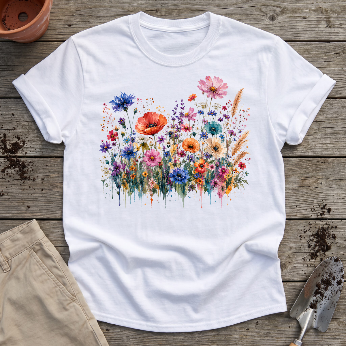 Watercolor Wildflowers T-Shirt