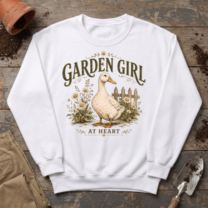 Garden Girl Duck Sweatshirt