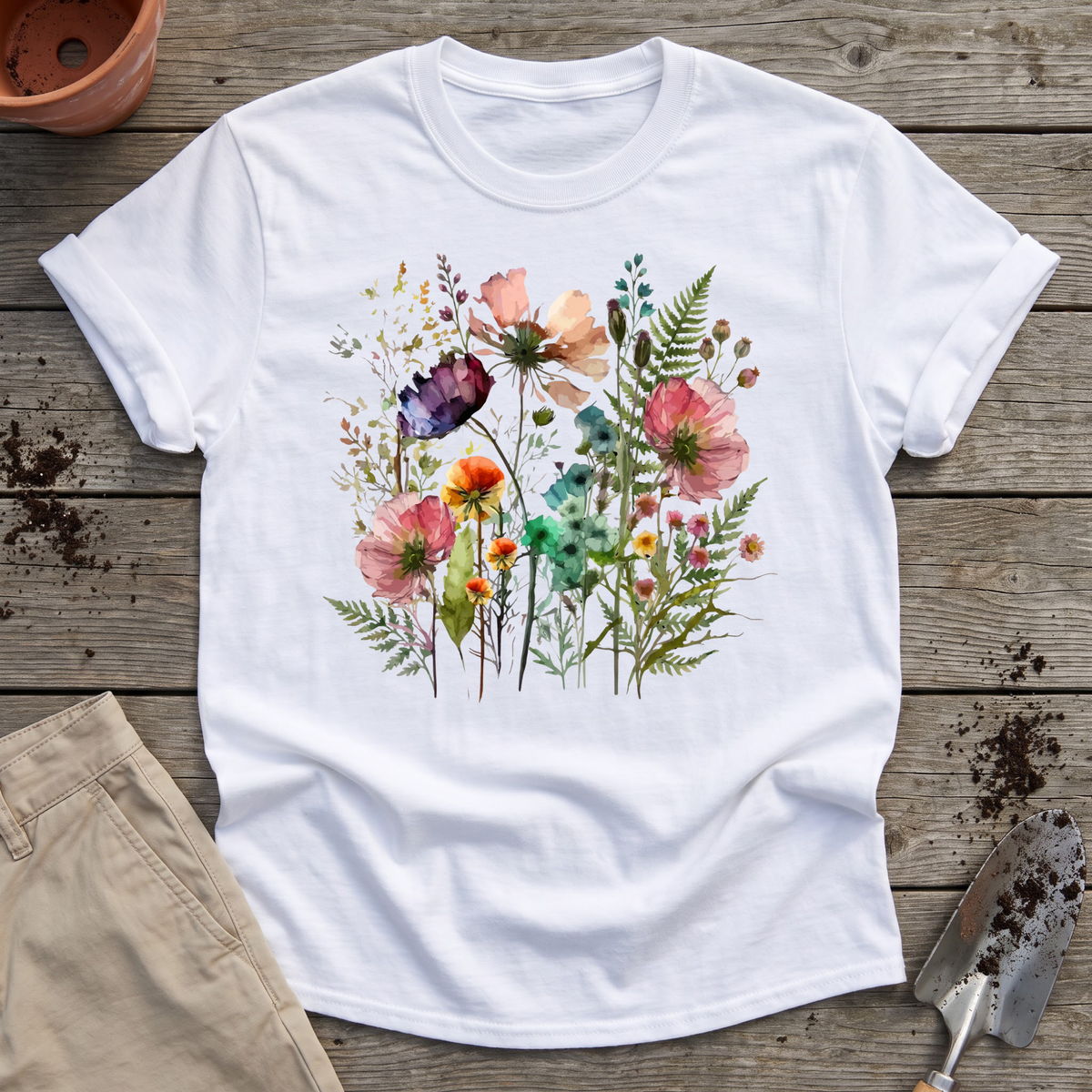 Watercolor Wildflowers T-Shirt