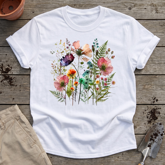 Watercolor Wildflowers T-Shirt
