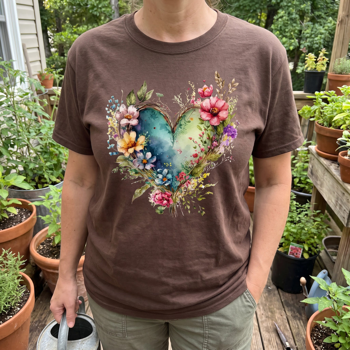 Floral Heart Garden T-Shirt